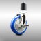 Service Caster 5 Inch 316SS Blue Polyurethane Swivel 1-7/8 Inch Expanding Stem Caster Brake SCC-SS316EX20S514-PPUB-BLUE-TLB-178 - alternate 1